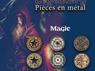 24 Pièces en métal gravées pour jeux de société Dragon Legendary