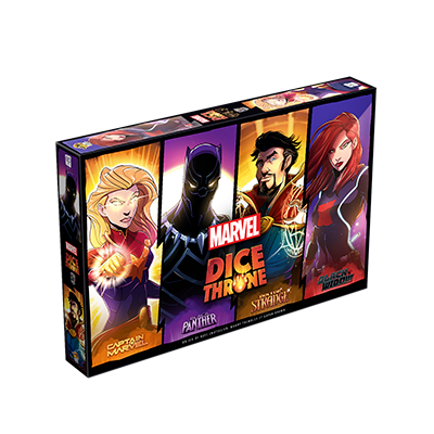 Marvel Dice Throne - Black Panther, Captain Marvel, Black Widow, Dr Strange